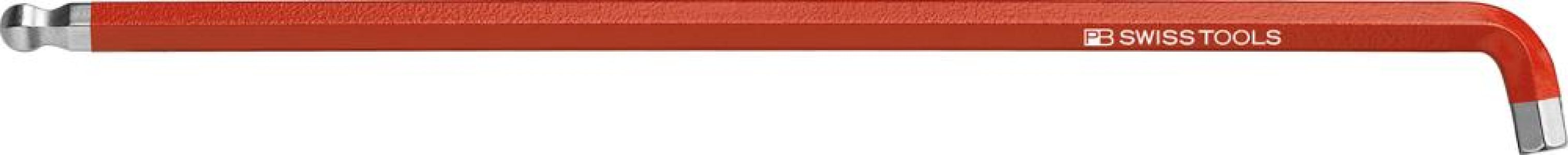 Krátky inbusový kľúč zahnutý 100° Rainbow s guľovou hlavou 6 mm PB Swiss Tools