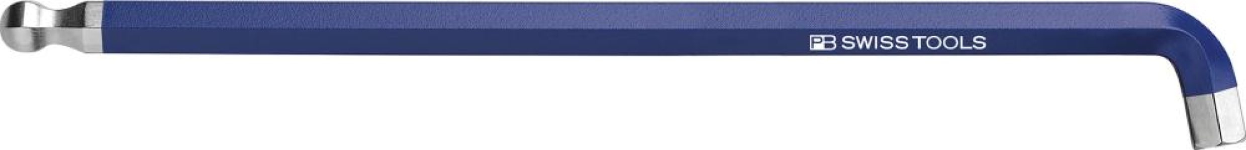 Krátky inbusový kľúč zahnutý 100° Rainbow s guľovou hlavou 10 mm PB Swiss Tools