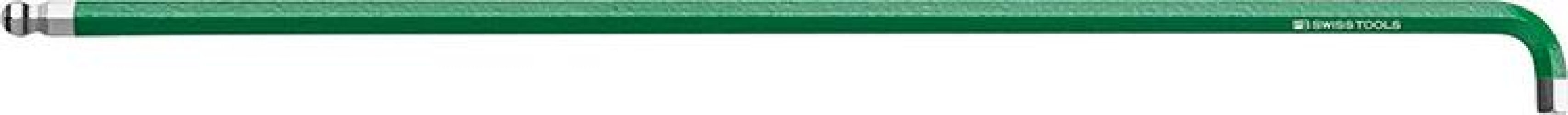 Krátky inbusový kľúč zahnutý 90+100° Rainbow s guľovou hlavou 2 mm PB Swiss Tools