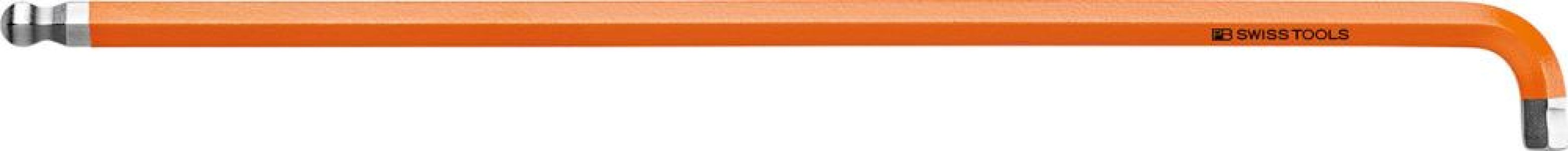 Krátky inbusový kľúč zahnutý 90+100° Rainbow s guľovou hlavou 5 mm PB Swiss Tools