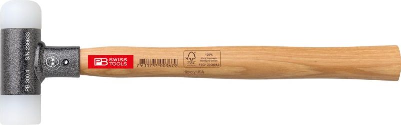 Šetrné kladivo s drevenou násadou bez spätného rázu