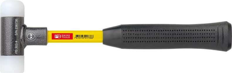 Šetrné kladivo s násadou zo sklených vlákien bez spätného rázu