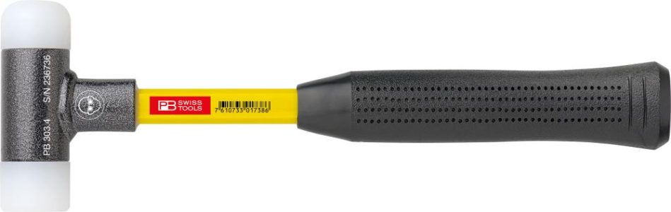 Šetrné kladivo s násadou zo sklených vlákien bez spätného rázu