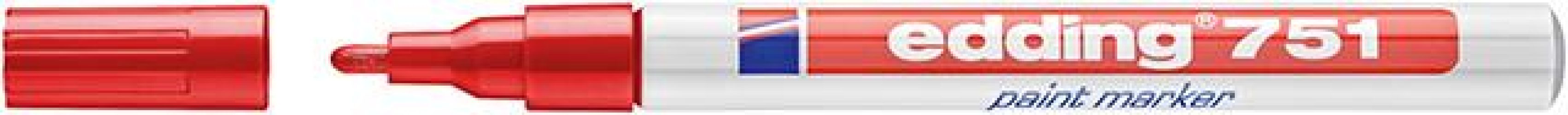 Značkovač na laky číslo 751 červená edding