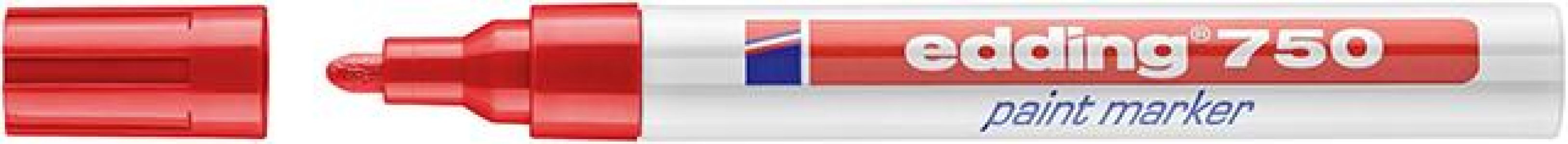 Značkovač na laky číslo 750 červená farba edding