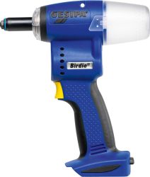 Akumulátorová nitovačka na slepé nity Birdie v kartónovej krabici bez akumulátora a nabíjačky GESIPA
