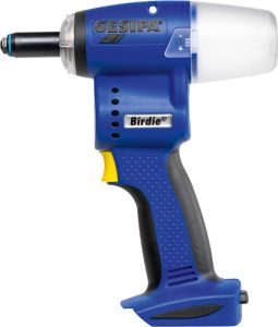 Akumulátorová nitovačka na slepé nity Birdie v kartónovej krabici bez akumulátora a nabíjačky GESIPA