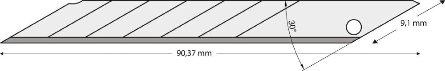 Odlamovacia čepeľ 9 mm balenie po 10 ks 30 stupňov LUTZ BLADES