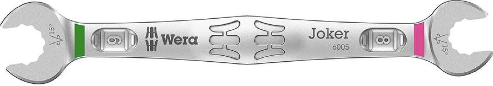 Obojstranný otvorený kľúčJoker Obojstranný otvorený kľúč Joker 8x9mmWera