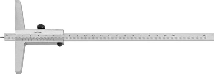 Posuvný hĺbkomer s meracou tyčou 200 mm 1/50 FORTIS