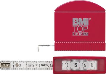 Vreckové meracie pásmo s priehľ. ok. 3 m x 13 mm biele BMI