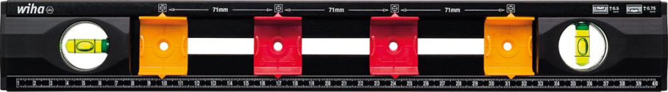 Vodováha z liateho hliníka 25 cm s magnetom v taške FORMAT