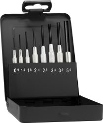 Súprava vytĺkačov závlačiek s puzdrom v kovovej kazete FORMAT