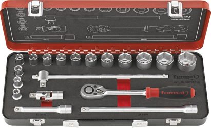 Sada nástrčných kľúčov 1/2" 19-dielna FORMAT