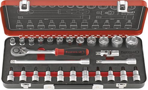Sada nástrčných kľúčov 1/2" 27-dielna FORMAT