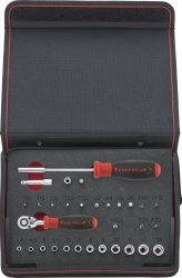 Sada nástrčných kľúčov 1/4" 31-dielna v nylonovom puzdre FORMAT