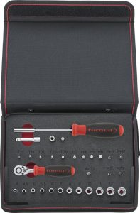 Sada nástrčných kľúčov 1/4" 31-dielna v nylonovom puzdre FORMAT