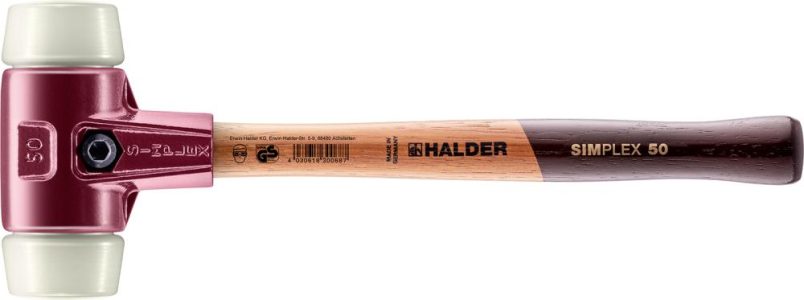 Mäkké kladivo SIMPLEX Nylon 50 mm HALDER