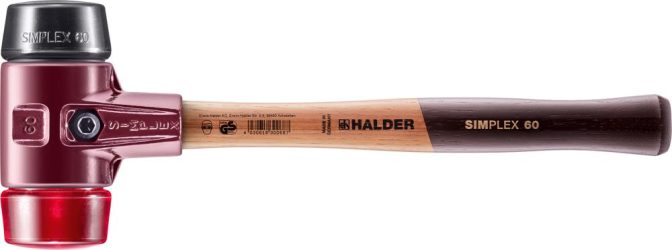 Mäkké kladivo SIMPLEX Guma/plast 60 mm HALDER
