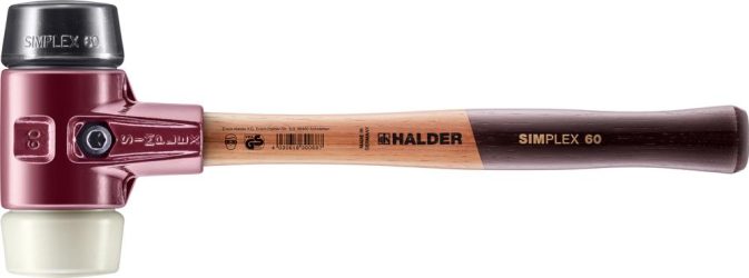 Mäkké kladivo SIMPLEX Guma/nylon 60 mm HALDER
