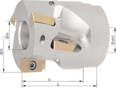 Nástrčná valcová čelná fréza D 80 mm Z5 pre APET/APMT/APKT 1604. FORMAT