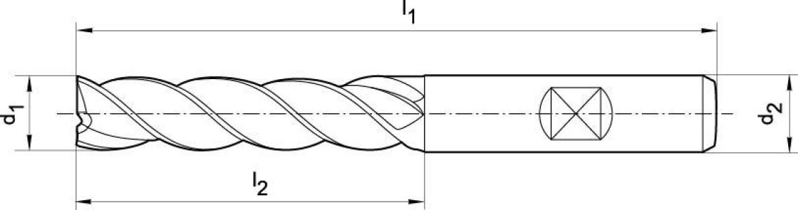 dlhá DIN844 HSSCo8 typ AL tvar B 20 mm FORMAT
