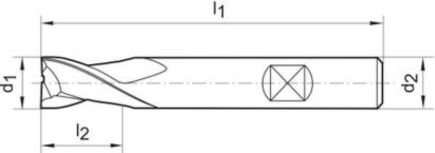 krátka DIN6527 MTK TiALN Z2 stopka HB 20 mm GÜHRING