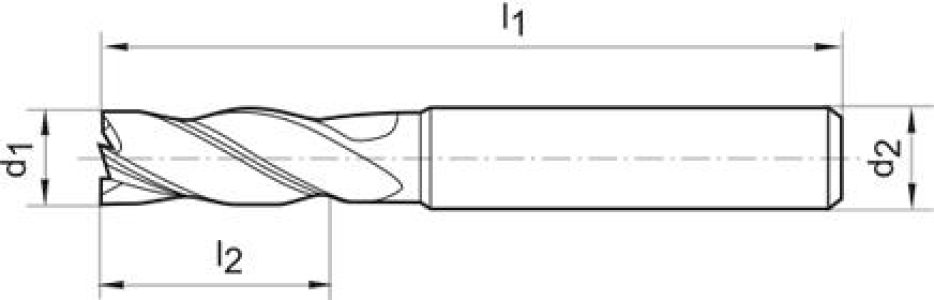 0mm krátka HB Z4 TiAlNtovárenská norma FORMAT