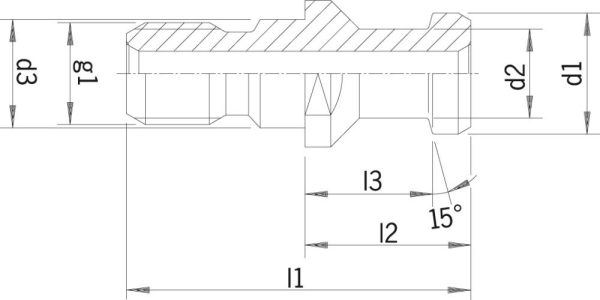 Uťahovací čap DIN69872 A SK50-M24 s vnútorným chladením HAIMER
