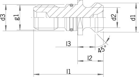 Uťahovací čap ISO 7388II B SK50-M24 utesnený HAIMER