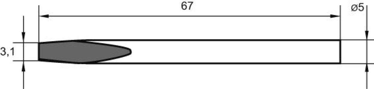 Spájkovací hrot s dlátovým tvarom rovný 0032KD Ersa