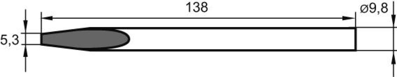 Spájkovací hrot s dlátovým tvarom rovný 0152KD Ersa