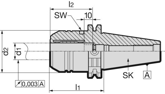 5 mm čierna farba GÜHRING