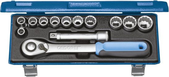 Sada dvanásťhranných nástrčných kľúčov 1/2" 13-dielna D19 KMU-20 Gedore