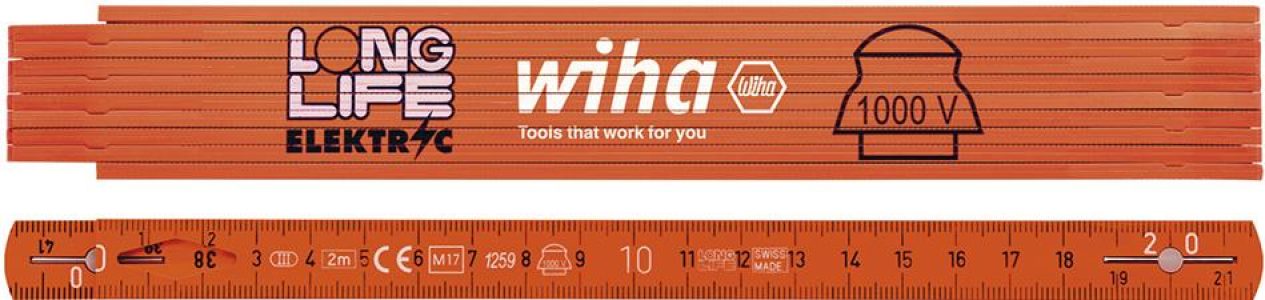 Skladací meter Longlife electric 2 m