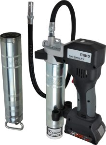 Akumulátorový mazací lis 18 V/2 Ah PREMIUM-S-LS AMPShare s nabíjačkou a akumulátorom MATO