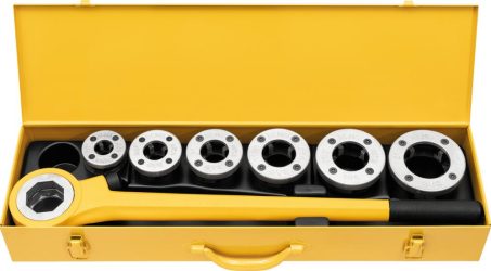 eva súprava R 1/2 -3/4 -1- 1 1/4-1 1/2-2 Ručný závitorez v oceľovej debne Rems