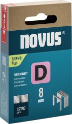 Spona z plochého drôtu Dtyp 53F/8 mm zn Novus OJ po 1200 kusov