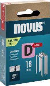 Spona z plochého drôtu Dtyp 53F/18 mm zn Novus OJpo 600 kusov